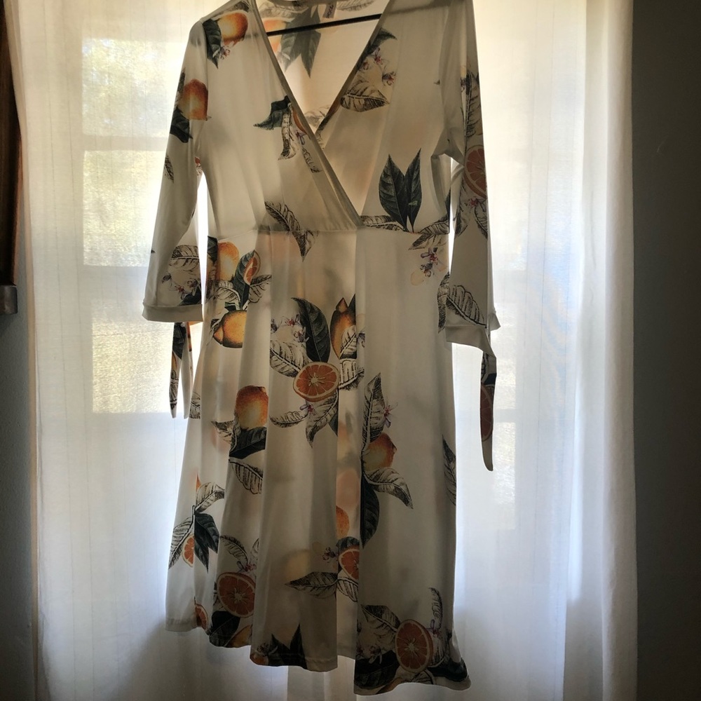 Wrap lemon dress
